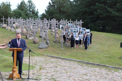 Do zebranych przemówił Jarosław Zieliński - Minister Spraw Wewnętrznych i Administracji