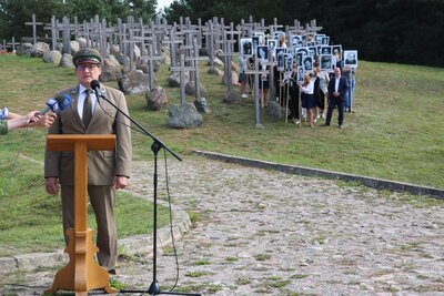 Przemówienie zastępcy dyrektora Lasów Państwowych w Białymstoku Piotra Czyżyka