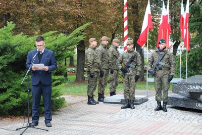 List dyrektora Oddziału IPN w Białymstoku do uczestników uroczystości odczytał dr Paweł Warot