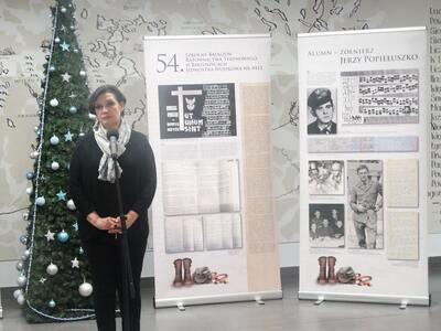 Renata Gieszczyńska - pracownik olsztyńskiej Delegatury IPN, twórca wystawy "Służba Alumnów..."