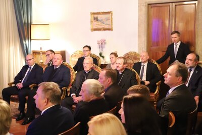 Uczestnicy spotkania w Ambasadzie RP przy Stolicy Apostolskiej