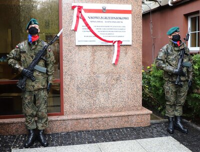 Odsłonięcie tablicy Alfonsa Zgrzebnioka i otwarcie wystawy „Powstania Śląskie 1919–1921”, fot. A. Piekarska IPN Białystok