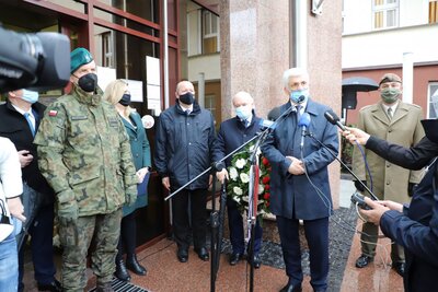 Odsłonięcie tablicy Alfonsa Zgrzebnioka i otwarcie wystawy „Powstania Śląskie 1919–1921”, fot. A. Piekarska IPN Białystok