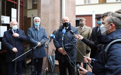 Odsłonięcie tablicy Alfonsa Zgrzebnioka i otwarcie wystawy „Powstania Śląskie 1919–1921”, fot. A. Piekarska IPN Białystok