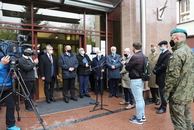 Odsłonięcie tablicy Alfonsa Zgrzebnioka i otwarcie wystawy „Powstania Śląskie 1919–1921”, fot. A. Piekarska IPN Białystok