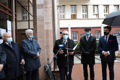 Odsłonięcie tablicy Alfonsa Zgrzebnioka i otwarcie wystawy „Powstania Śląskie 1919–1921”, fot. A. Piekarska IPN Białystok