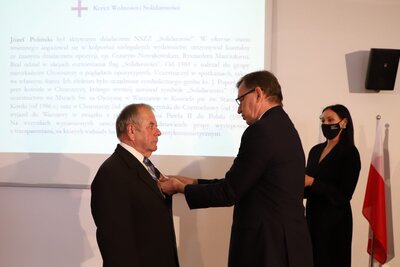Uroczystość wręczenia Krzyży Wolności i Solidarności, fot. A. Piekarska IPN Białystok