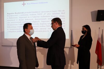 Uroczystość wręczenia Krzyży Wolności i Solidarności, fot. A. Piekarska IPN Białystok