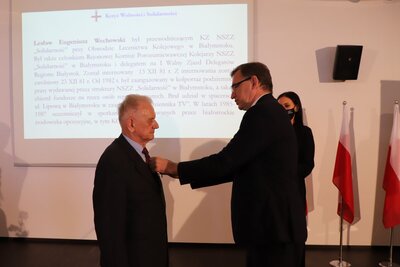 Uroczystość wręczenia Krzyży Wolności i Solidarności, fot. A. Piekarska IPN Białystok