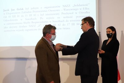 Uroczystość wręczenia Krzyży Wolności i Solidarności, fot. A. Piekarska IPN Białystok