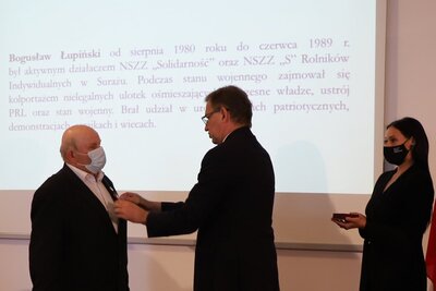 Uroczystość wręczenia Krzyży Wolności i Solidarności, fot. A. Piekarska IPN Białystok