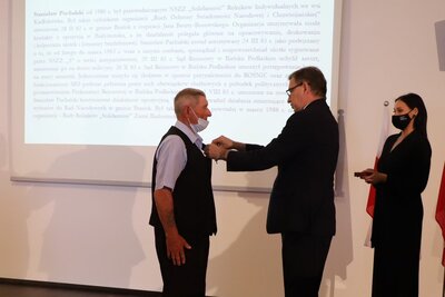 Uroczystość wręczenia Krzyży Wolności i Solidarności, fot. A. Piekarska IPN Białystok