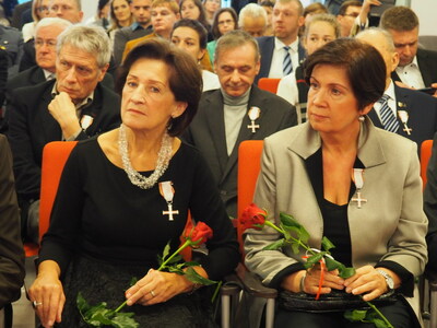 Uroczystość wręczenia Krzyży Wolności i Solidarności działaczom opozycji z Polski północno-wschodniej