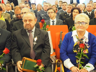 Uroczystość wręczenia Krzyży Wolności i Solidarności działaczom opozycji z Polski północno-wschodniej