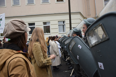 Rekonstrukcja manifestacji studentów z 25 października 1956 r. (fot. WMUW)