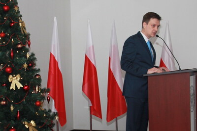 List od Prezesa IPN dr. Jarosława Szarka odczytał dr Mariusz Żuławnik, zastępca dyrektora Archiwum IPN