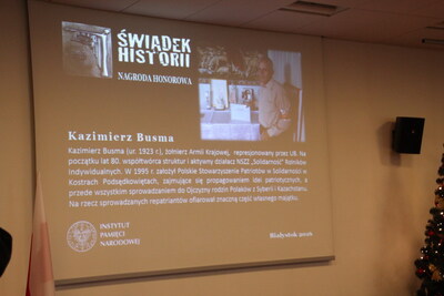 Prezentacja Laureatów VIII edycji Nagrody Honorowej „Świadek Historii”