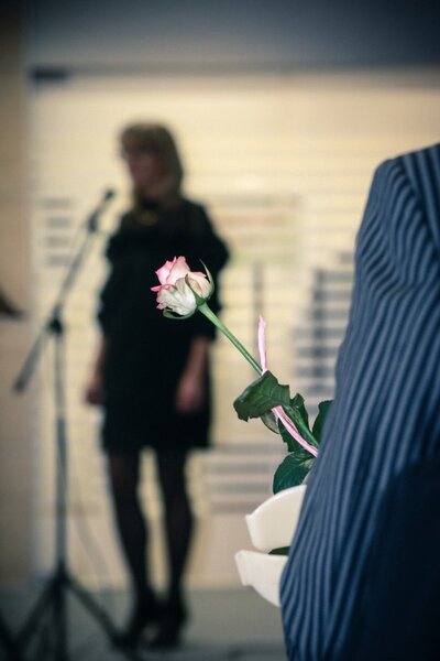 Uroczystość wręczenia Krzyży Wolności i Solidarności. Część artystyczna w wykonaniu Nelly Chojnowskiej-Ochnio – Olsztyn, 4 października 2017. Fot. Sławomir Kasper (IPN)