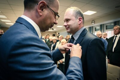 Uroczystość wręczenia Krzyży Wolności i Solidarności – Olsztyn, 4 października 2017. Fot. Sławomir Kasper (IPN)