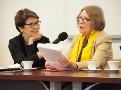 Prof. Nina Taylor-Terlecka i dr hab. Jolanta Sztachelska