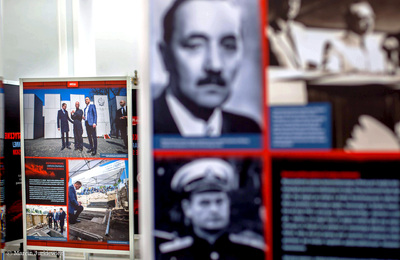 Wernisaż wystawy „Zbrodnie komunistyczne w Marynarce Wojennej w okresie stalinowskim” w Sejmie RP – 9 stycznia 2018. Fot. Marcin Jurkiewicz (IPN)