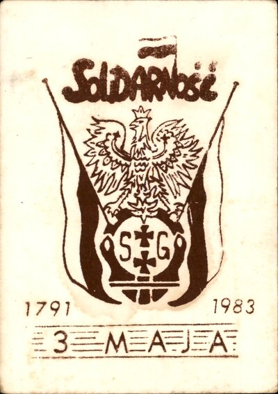 Kartka pocztowa z okazji święta 3 Maja