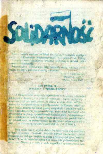 Ulotka, która w marcu 1982 r. trafiła w okolice Bydgoszczy w ramach akcji balonowej zorganizowanej (IPN By 738/1)