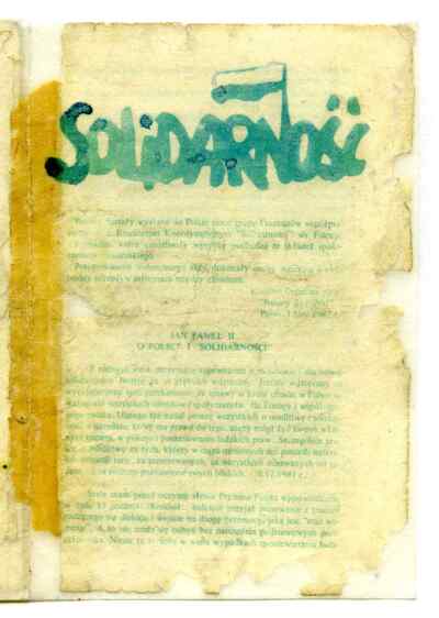 Ulotka, która w marcu 1982 r. trafiła w okolice Bydgoszczy w ramach akcji balonowej zorganizowanej (IPN By 738/1)