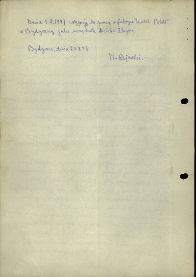 Życiorys spisany przez Mariana Rejewskiego (IPN By 044/200, k. 259)