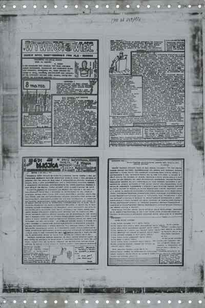 Matryca czasopism „Mały Wywrotowiec” i „Dwójka” z marca 1989 r.