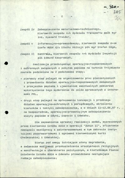 Informacja o przebiegu operacji „Zorza II” na terenie województwa gdańskiego. Gdańsk 14 czerwca 1987 r. (IPN Gd 003/200 t. 2, k. 341/1)