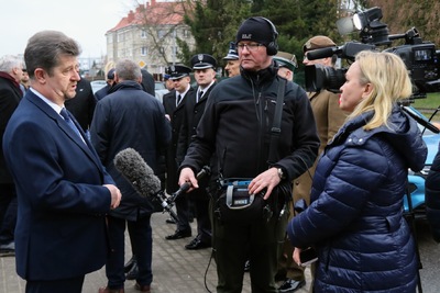 Uroczystość odsłonięcia pomnika upamiętniającego ofiary zbrodniczych ideologii, niemieckiego nazizmu i sowieckiego komunizmu – Malbork, 22 lutego 2024. Fot. IPN