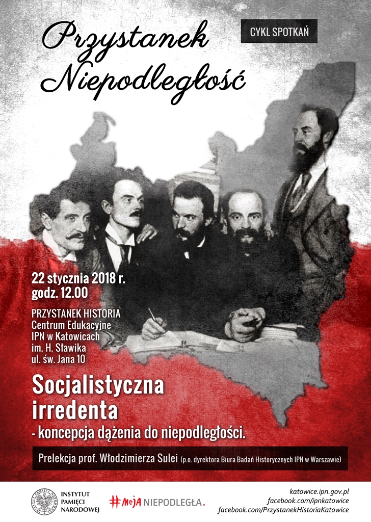 Prelekcja prof. Włodzimierza Sulei „Socjalistyczna irredenta – koncepcja dążenia do niepodległości“.