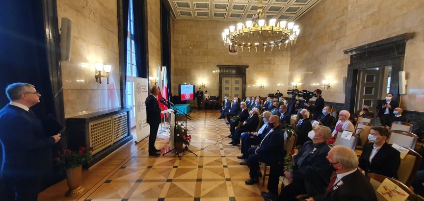 Uroczystość wręczenia Krzyży Wolności i Solidarności w Katowicach . Fot. K. Liszka Uroczystość wręczenia Krzyży Wolności i Solidarności w Katowicach . Fot. K. Liszka