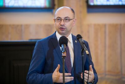 Dr Mateusz Szpytma, wiceprezes IPN, podczas wernisażu wystawy. Fot. Sławomir Kasper (IPN)