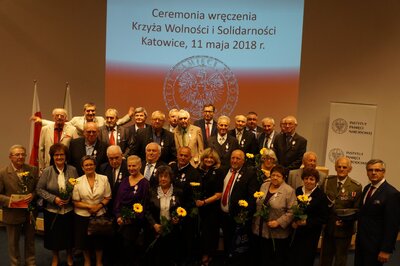 Uroczystość wręczenia Krzyży Wolności i Solidarności – Katowice, 11 maja 2018