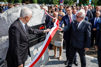 Odsłonięcie tablicy upamiętniającej Tadeusza Jedynaka – Jastrzębie-Zdrój, 3 września 2018. Fot. Sławek Kasper (IPN)