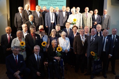 Uroczystość wręczenia Krzyży Wolności i Solidarności w Jastrzębiu-Zdroju.