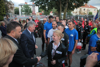 XIII Pielgrzymka biegowa do grobu bł. ks. Jerzego Popiełuszki – Katowice – Warszawa, 13–14 września 2018. Fot. P. Życieński (IPN)