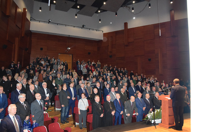Ceremonia wręczenia Krzyża Wolności i Solidarności w Bielsku-Białej.