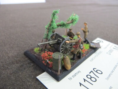 Model Bartosza Lipińskiego diorama armata polowa Schneider 75 mm wzór 1897.