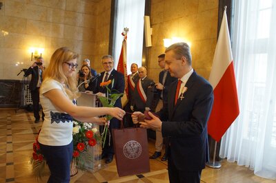 Uroczystość wręczenia Krzyży Wolności i Solidarności w Katowicach.