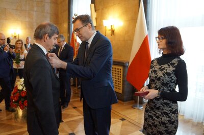 Uroczystość wręczenia Krzyży Wolności i Solidarności w Katowicach.