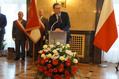 Uroczystość wręczenia Krzyży Wolności i Solidarności w Katowicach.