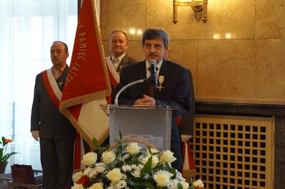 Uroczystość wręczenia Krzyży Wolności i Solidarności w Katowicach.