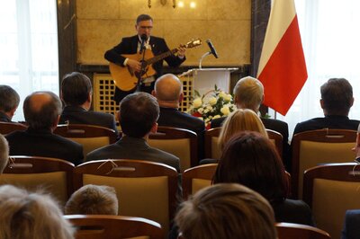 Uroczystość wręczenia Krzyży Wolności i Solidarności w Katowicach.