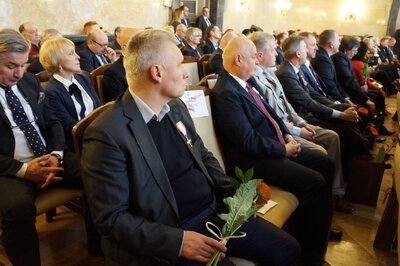 Uroczystość wręczenia Krzyży Wolności i Solidarności w Katowicach.