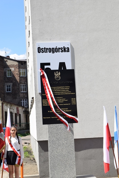 Odsłonięcie tablicy poświęconej Żołnierzom Wyklętym w Sosnowcu.