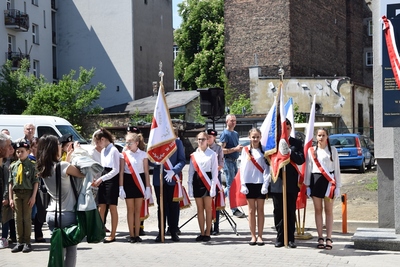 Odsłonięcie tablicy poświęconej Żołnierzom Wyklętym w Sosnowcu.