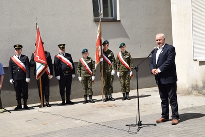 Odsłonięcie tablicy poświęconej Żołnierzom Wyklętym w Sosnowcu.